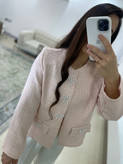کت زنانه صورتی لای کشی شده فری سایز