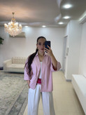 شومیز زنانه لیین صورتی فری سایز