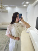 بامبر دانتل زنانه فری سایز رنگ شیری