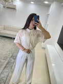 بامبر دانتل زنانه فری سایز رنگ شیری
