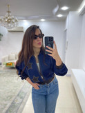 بامبر جکت جین زنانه فری سایز