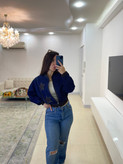 بامبر جکت جین زنانه فری سایز