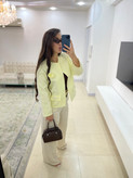 کت زنانه لینن لیمویی کره ای فری سایز