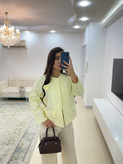 کت زنانه لینن لیمویی کره ای فری سایز